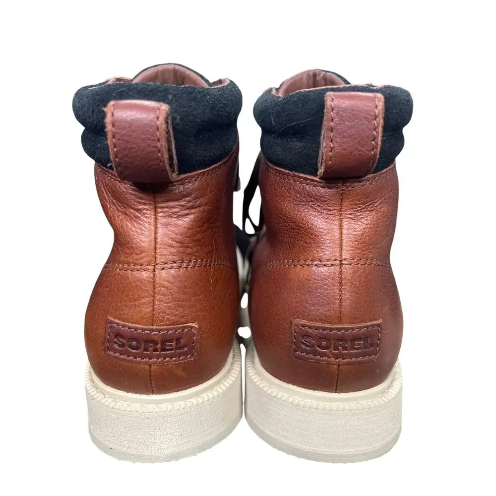 Sorel Men's Madson II Moc Toe Brown Waterproof Leather Boots Size 10.5